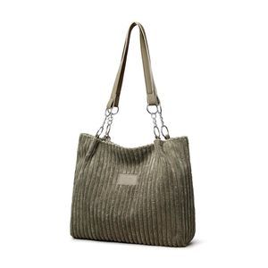 Corduroy Tote Handbag - Casual Shoulder Bag Daily Shoing & :)